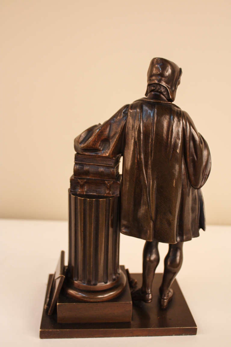 Bronze Sculpture of Leonardo da Vinci by Seiffer 1