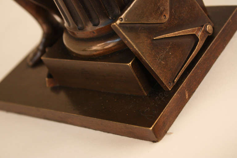 Bronze Sculpture of Leonardo da Vinci by Seiffer 2