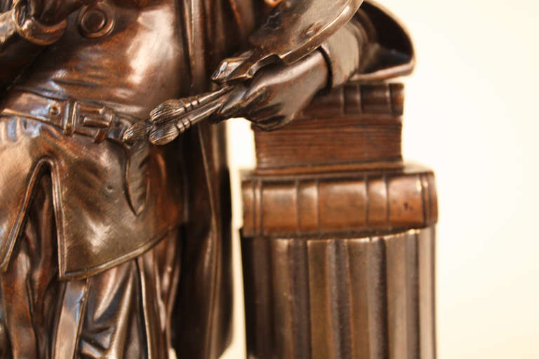 Bronze Sculpture of Leonardo da Vinci by Seiffer 4
