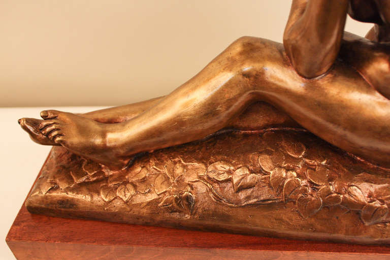 French Bronze Nude Woman by S. Lerc 4