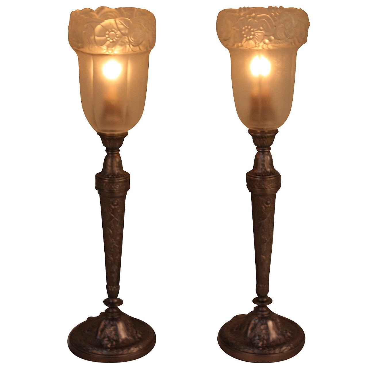 Pair of French Art Deco Lamps