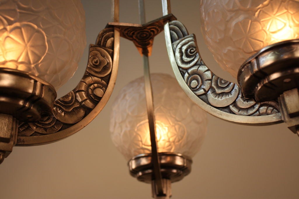 French Art Deco Chandelier 3