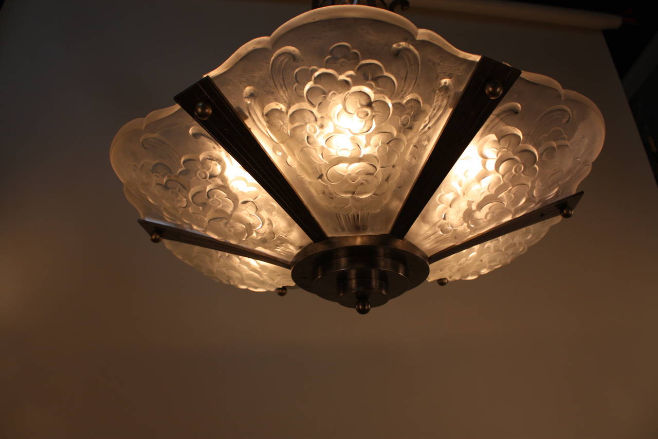 French Art Deco Chandelier In Good Condition In Fairfax, VA