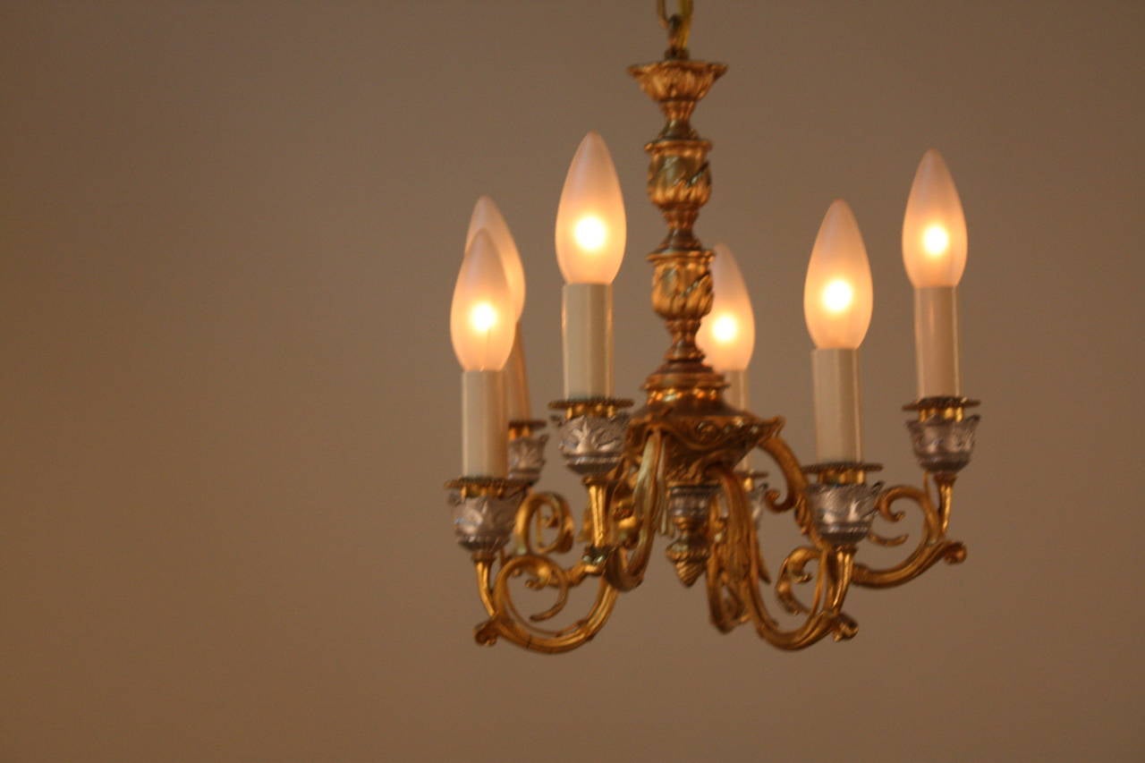 Pair of French 19th Century Bronze Chandeliers In Good Condition In Fairfax, VA