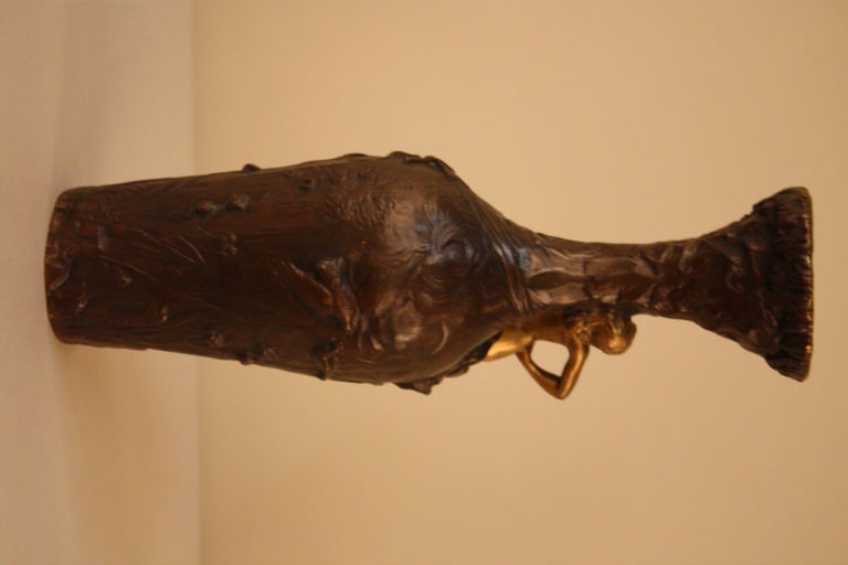 19th Century 19th c. Gilt Bronze Vase For Sale