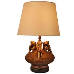 American Art Nouveau Style Table Lamp