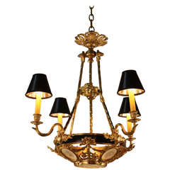 French Bronze Empire Style Chandelier
