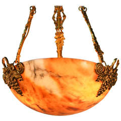 French Alabaster Chandelier