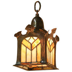 Antique American Arts and Crafts Pendant Light