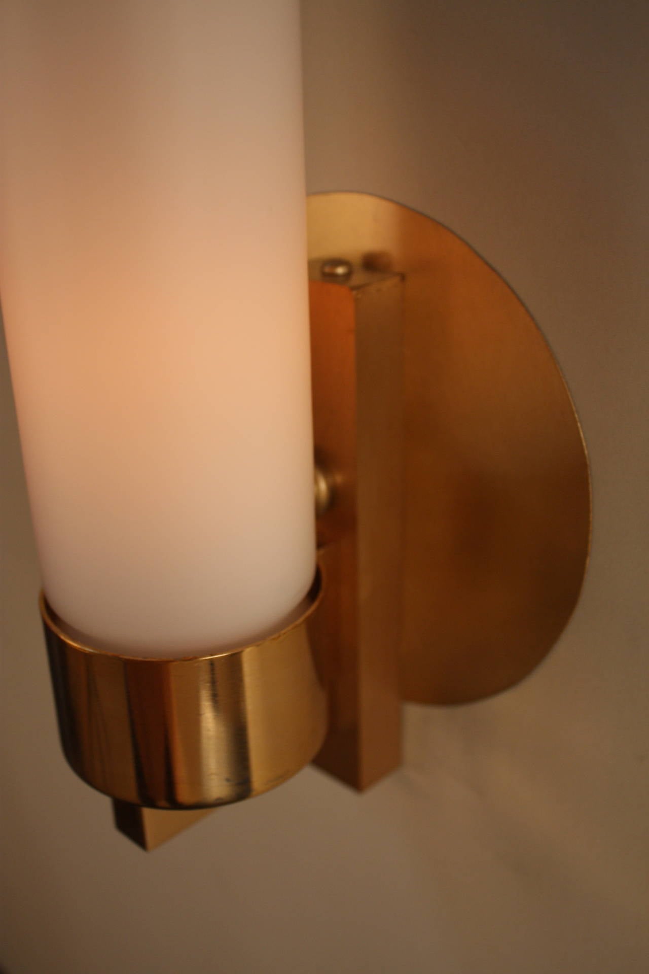 Late 20th Century Pair of Modern Bronze Wall Sconces