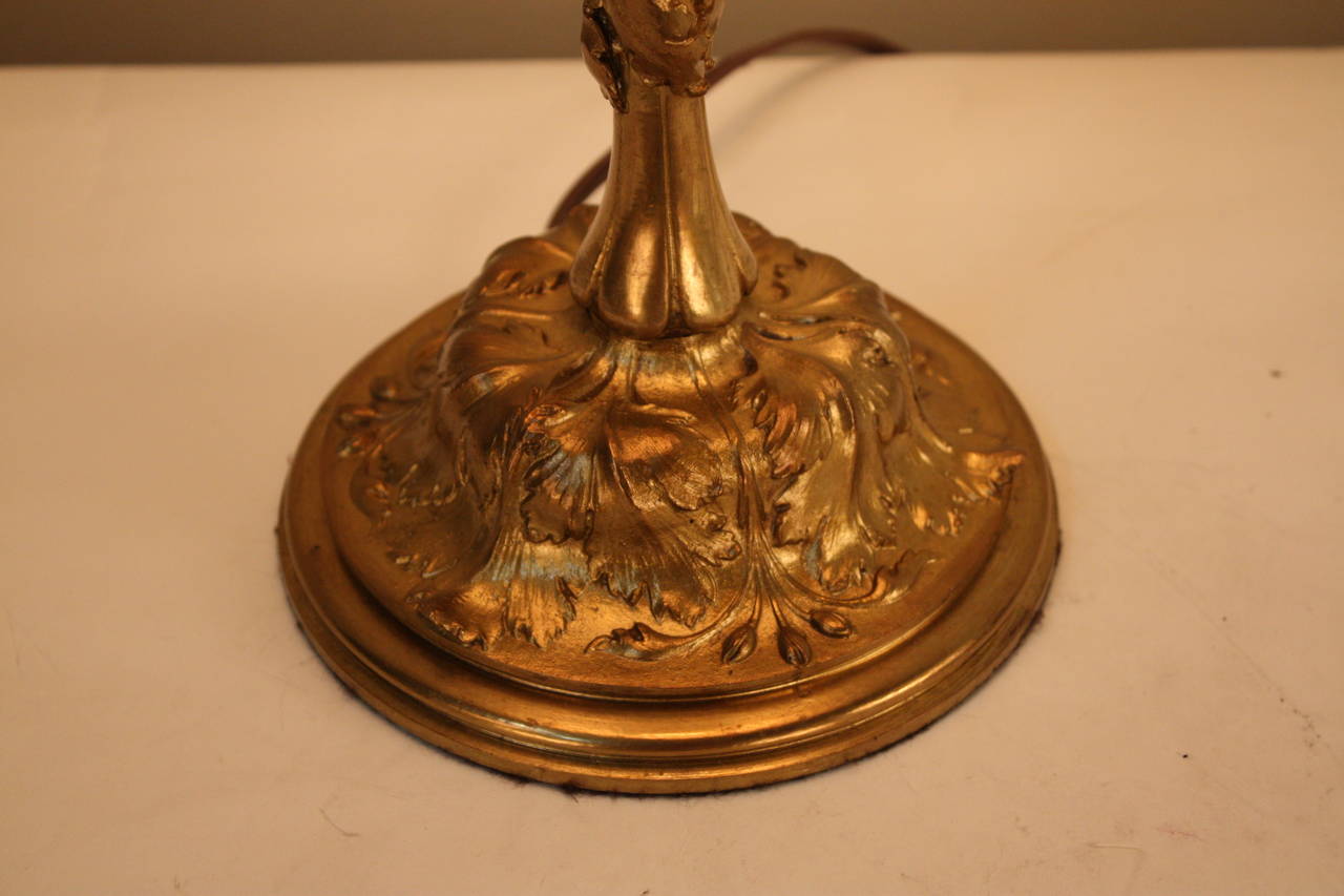 French Art Nouveau Table Lamp In Good Condition In Fairfax, VA