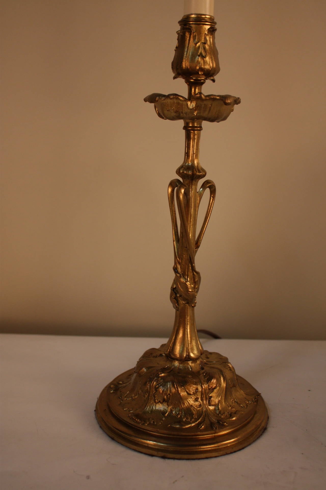 French Art Nouveau Table Lamp 1