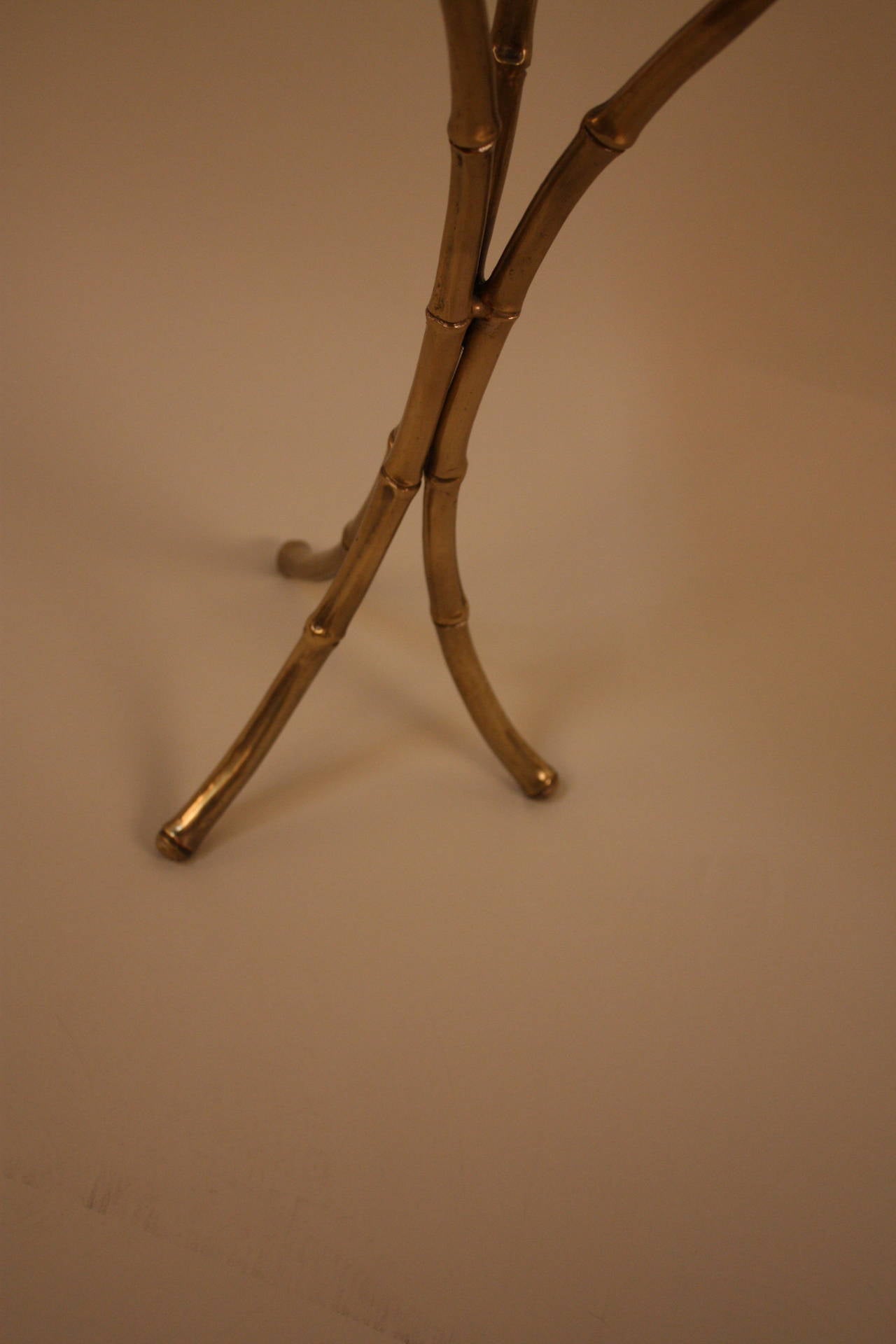Petite Faux Bamboo French Bronze Table 2
