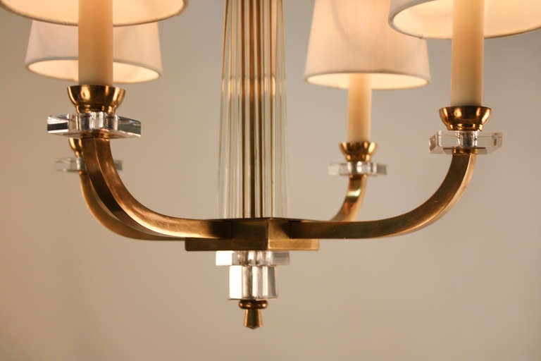 Chandelier by Jacques Adnet In Good Condition In Fairfax, VA