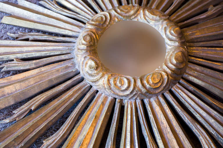 Mid-Century Modern Spanish Starburst Mirror