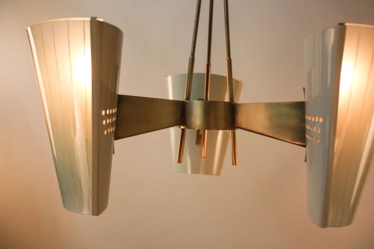 Bronze Modern Midcentury Italian Chandelier