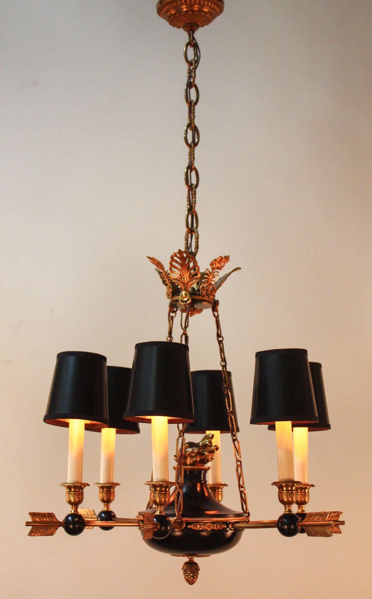 Empire Style Chandelier In Good Condition In Fairfax, VA