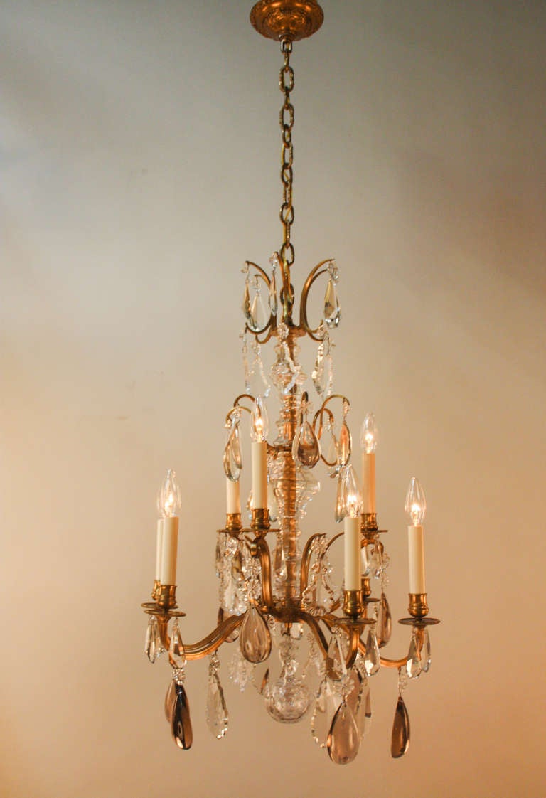 French Crystal Chandelier In Good Condition In Fairfax, VA