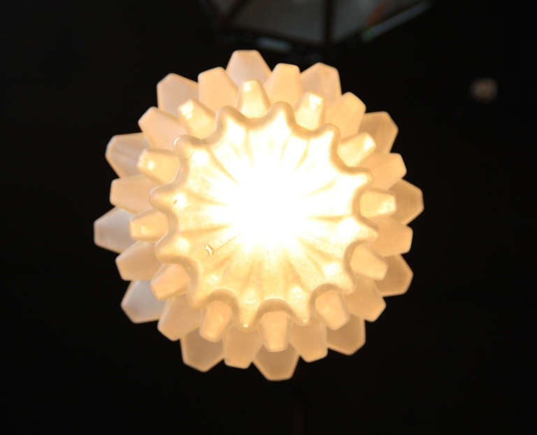 Large 1930s Art Deco Pendant Light In Good Condition In Fairfax, VA