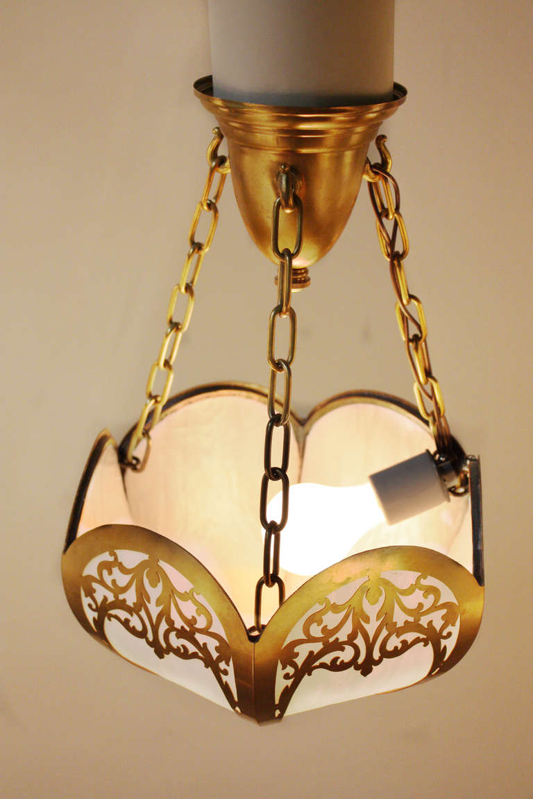 American Stained Glass Chandelier 1