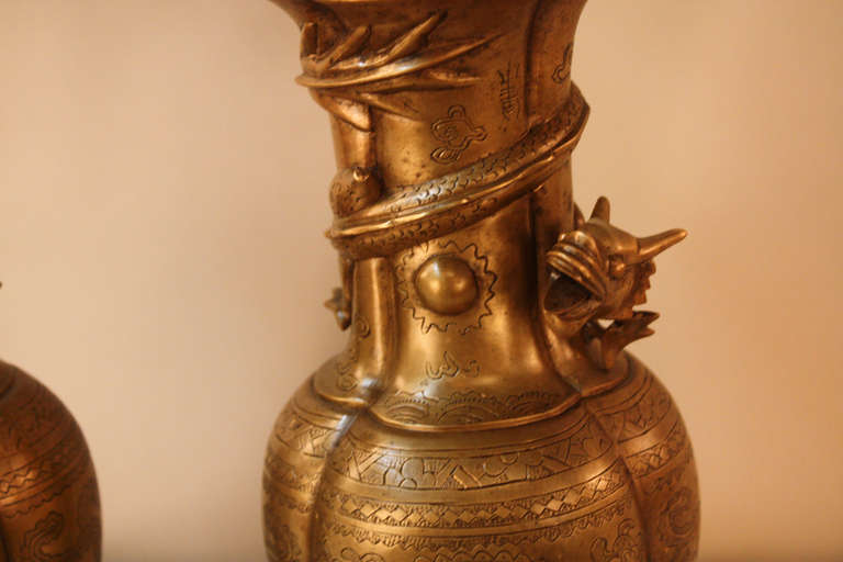 Pair of Bronze Table Lamps 2