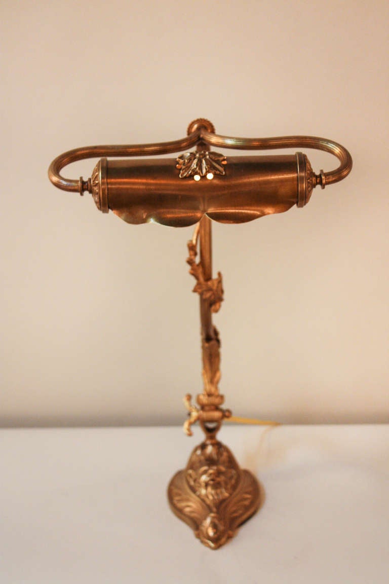 Art Nouveau Bronze Desk Lamp