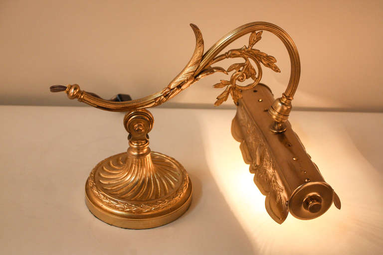 French Bronze Desk and Piano Lamp 1