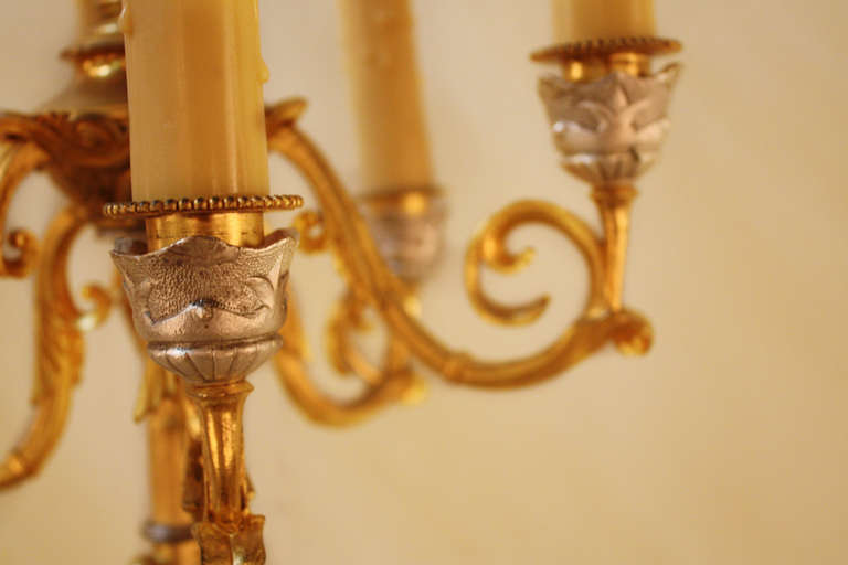 Gold Pair of 19th Century Second Empire Table Lamps