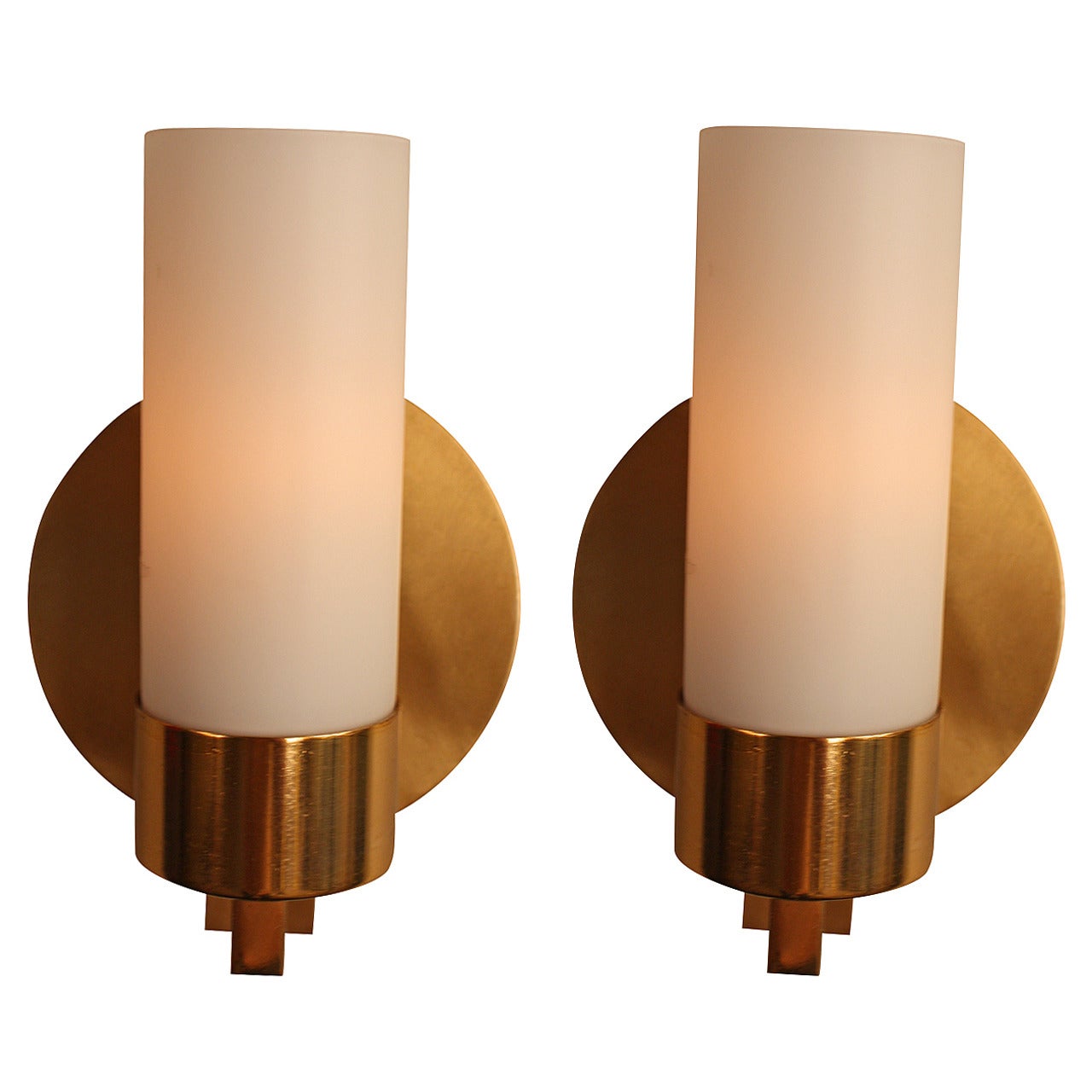 Pair of Modern Bronze Wall Sconces
