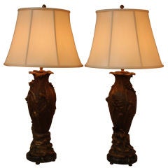 Antique Pair Of Table Lamp By L&F Moreau