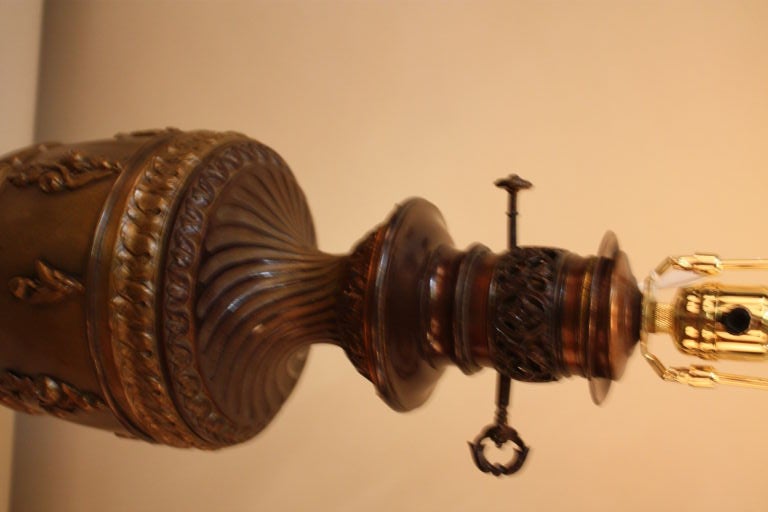 French Bronze Table Lamp In Good Condition In Fairfax, VA