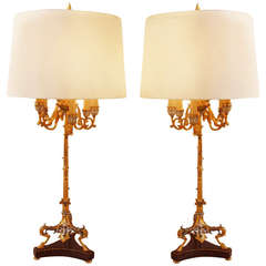 Pair of 19th Century Second Empire Table Lamps