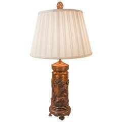 19th c. Chinese Bronze Table Lamp