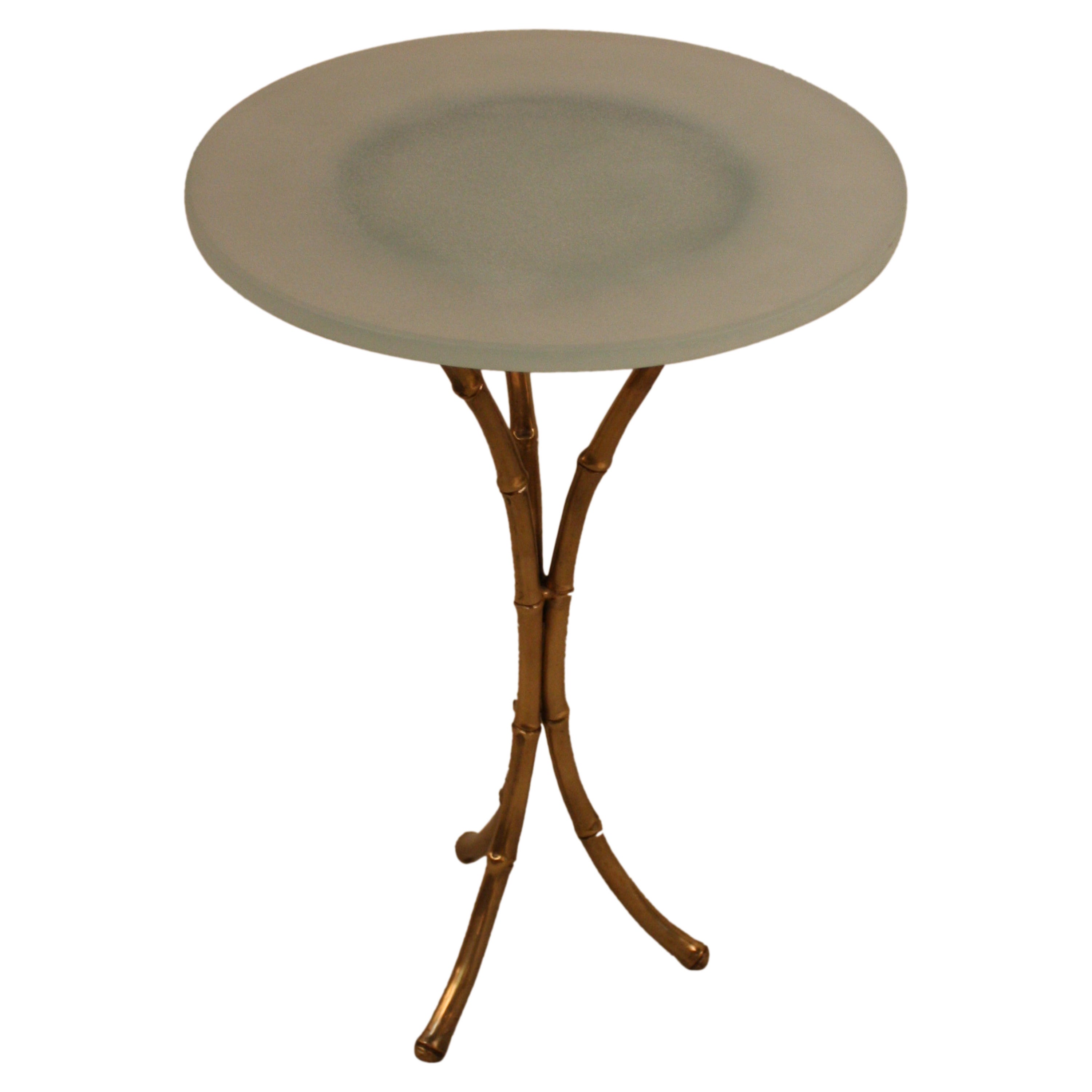 Petite Faux Bamboo French Bronze Table
