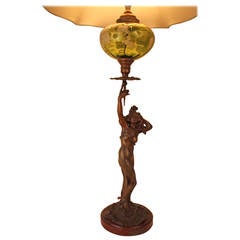 An Art Nouveau Table Lamp By C. Rosa