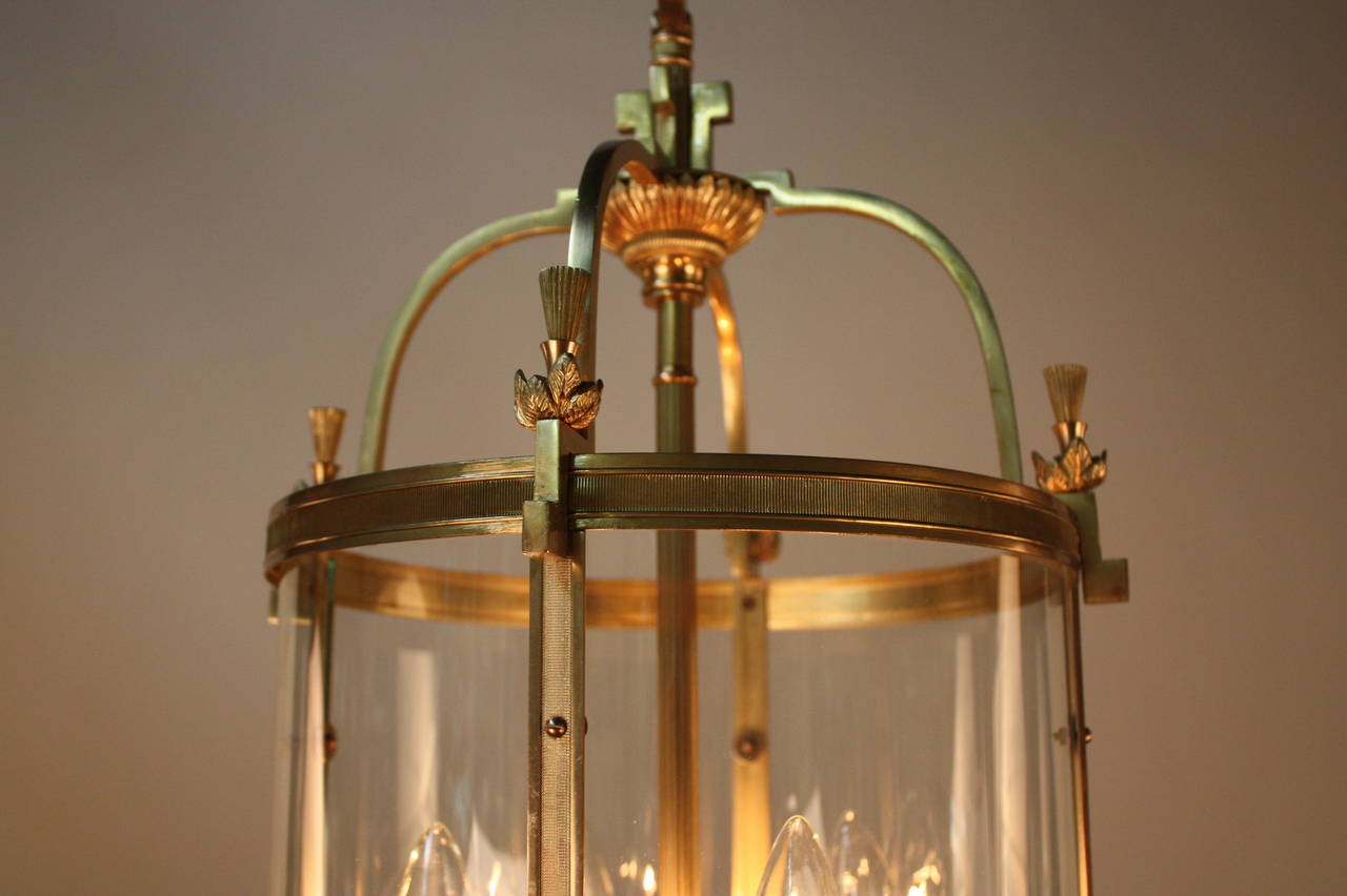 Beautiful French Bronze Lantern In Good Condition In Fairfax, VA