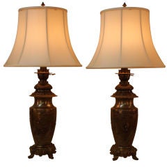 French Bronze Lamps