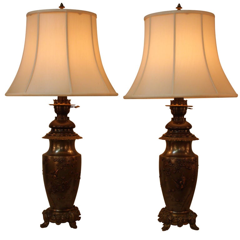 French Bronze Lamps