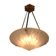 Antique Art Deco Chandelier By D'avesn