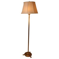 French Bronze Adjustable Floor Lamp with Claw Foot Base