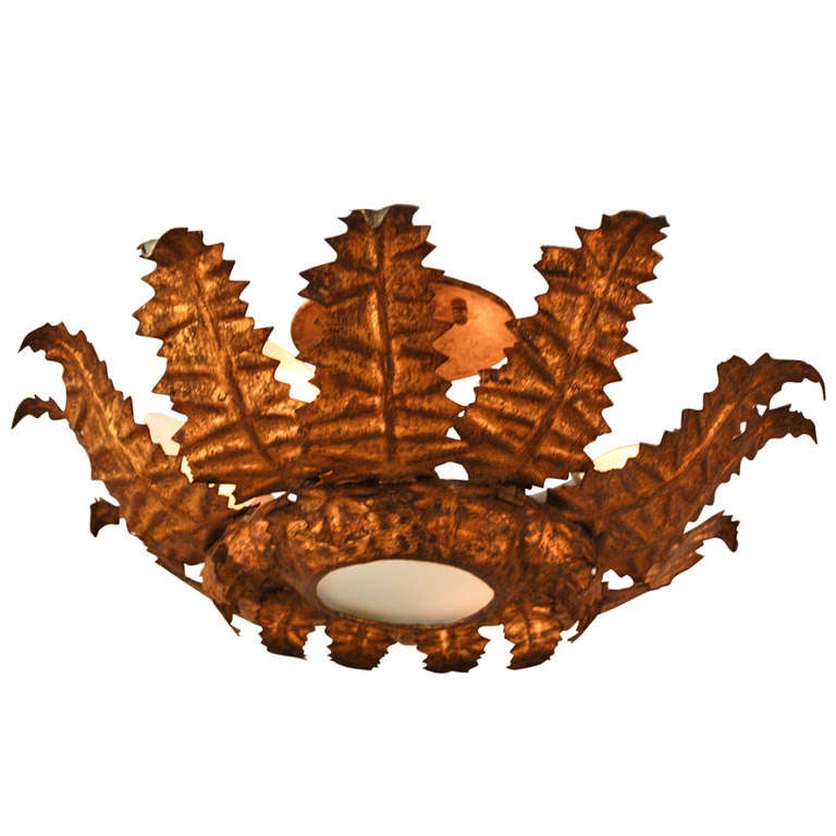 Spanish Flush Mount Light at 1stDibs
