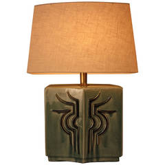 Mid-Century French Pottery Table Lamp