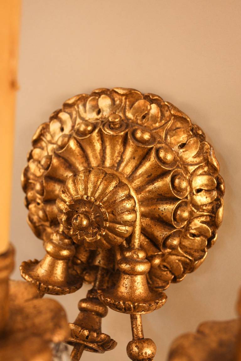 Italienische Blattgold Wandleuchter 3