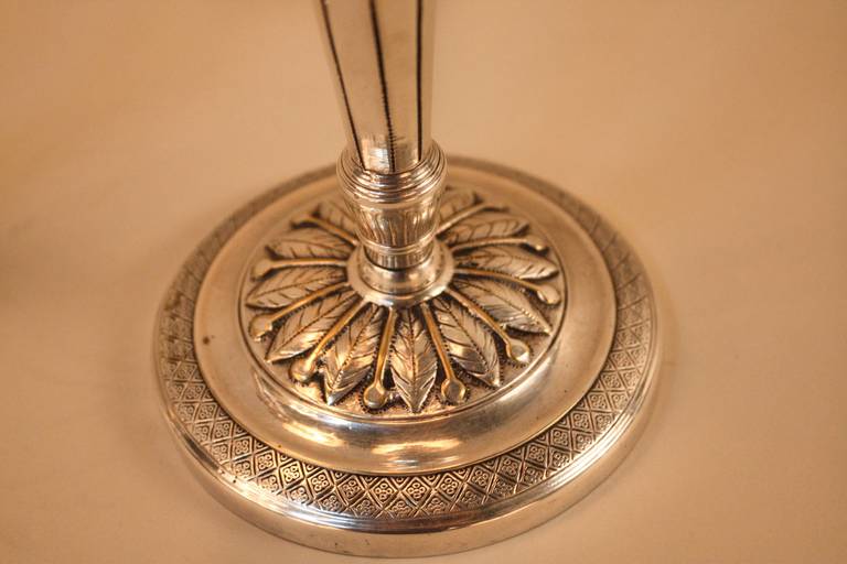 Paire de lampes chandeliers en argent 2