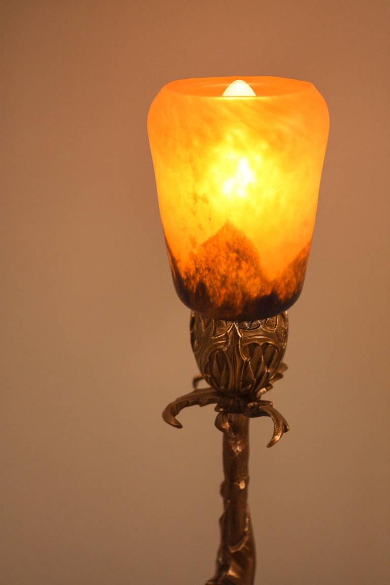 French Art Nouveau Lamp by Daum Nancy