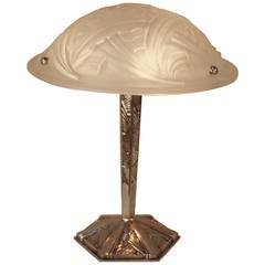 French Art Deco Table Lamp Negra