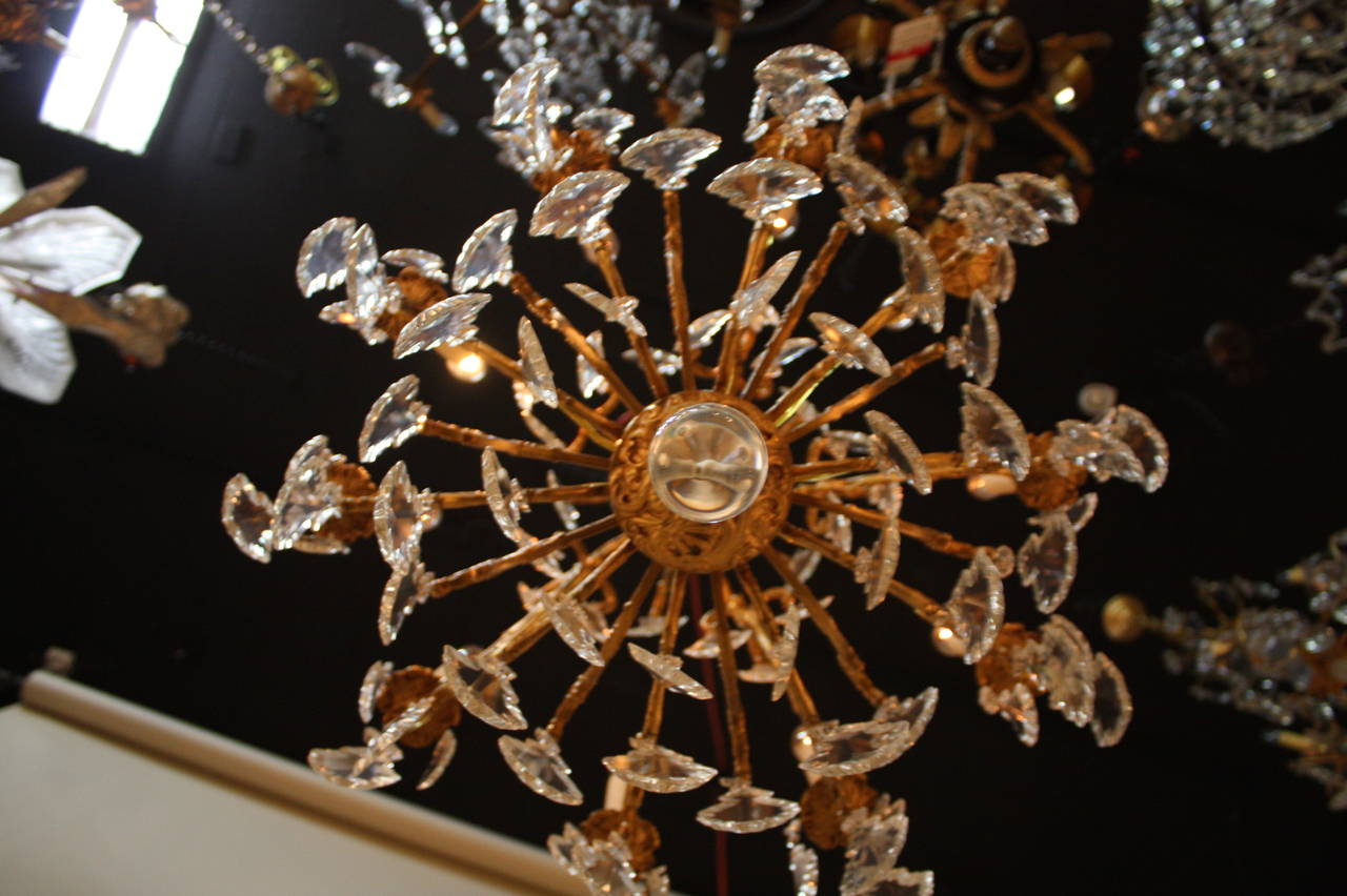 Bronze Elegant Ten-Light French Crystal Chandelier