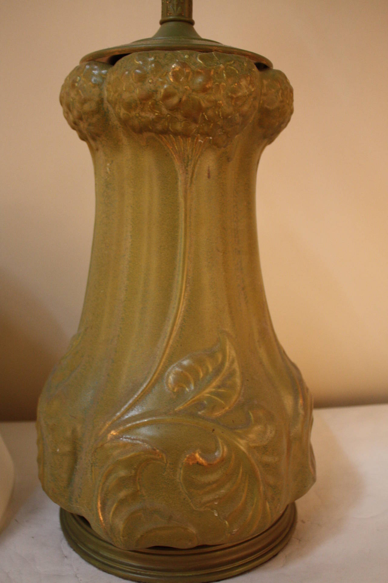 Early 20th Century French Art Noveau Ceramic Table Lamp