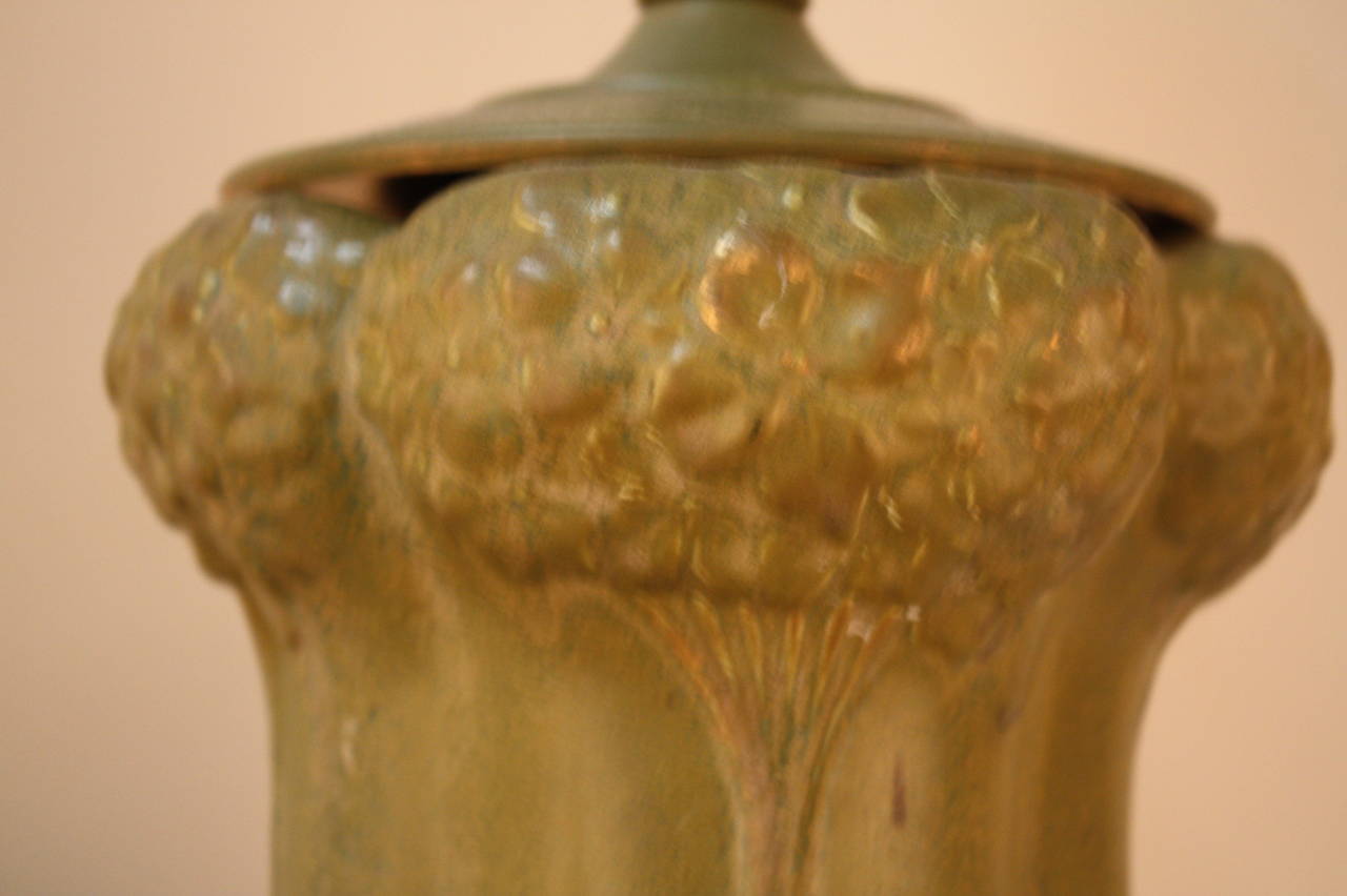 French Art Noveau Ceramic Table Lamp 1
