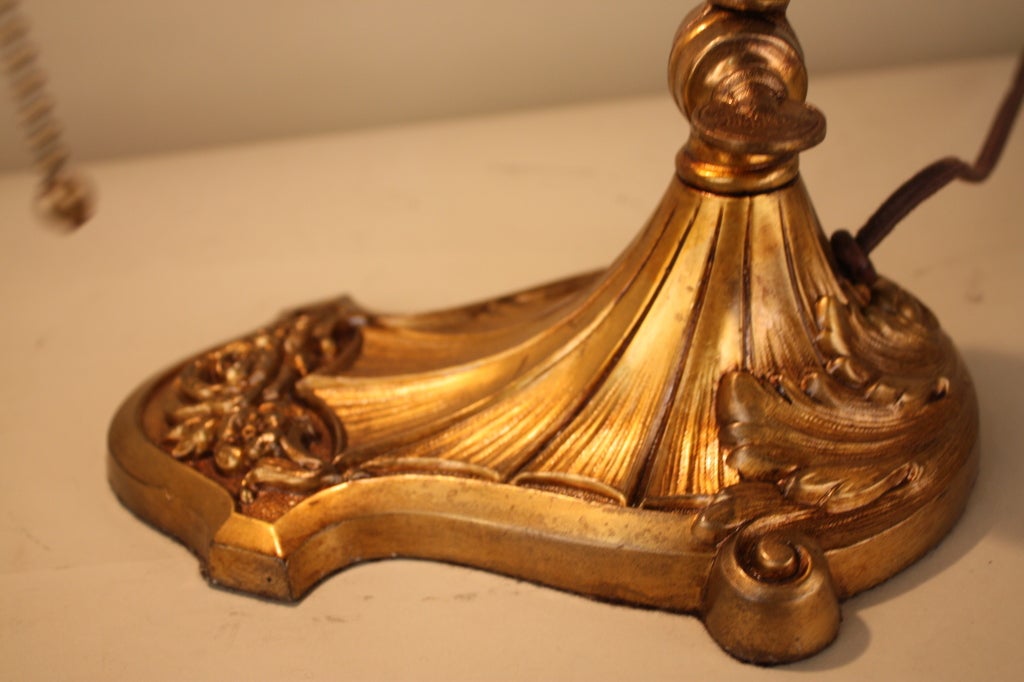 20th Century Reverse Painted Pittsburgh Table Lamp